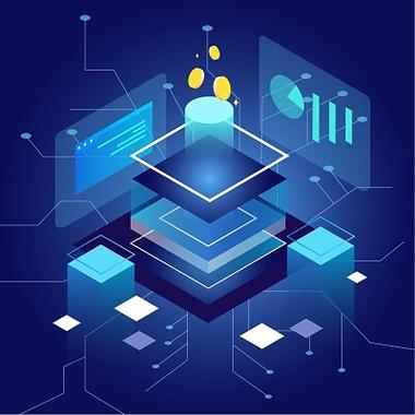 25d网络服务数据分析互联网科技信息商务图标png素材